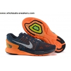 Nike Flyknit LunarGlide 7 Navy Orange Mens Trainer