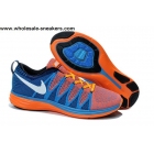 Nike Flyknit Lunar 2 Blue Orange Mens Running Shoes