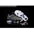 Kids Air Jordan 14 Grey Blue Black