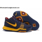 Nike Kyrie 3 Flyknit Dark Blue Yellow Mens Basketball Shoes