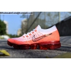 Nike Air VaporMax Flyknit Orange White Mens Running Shoes