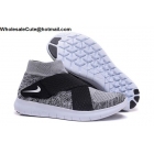 Mens Nike Free RN Motion Flyknit 2017 White Black Grey