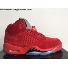 Air Jordan 5 Red Suede Mens Basketball Shoes