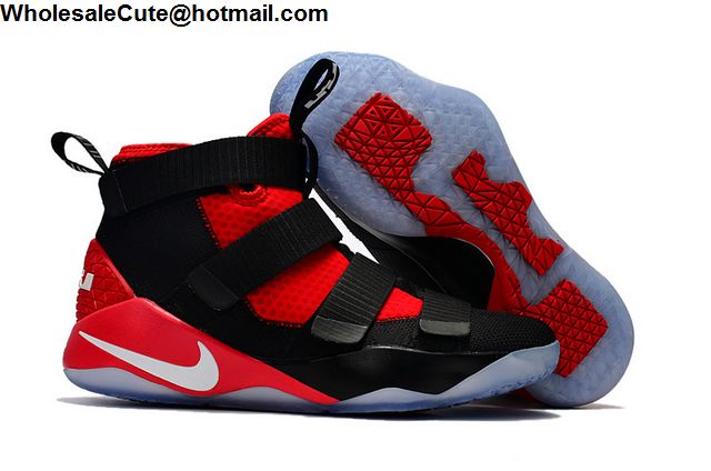lebron soldier 11 black and red