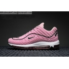 Womens Supreme Nike Air Max 98 Running Shoes Pink White