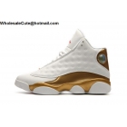 Air Jordan 13 DMP Mens Basketball Shoes White Gold