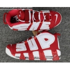 Mens & Womens Supreme Nike Air More Uptempo Suptempo Red White Shoes