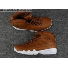 Air Jordan 9 Retro Woven Brown White Mens Shoes