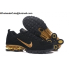 Nike Air Shox Flyknit Black Gold Mens Shoes