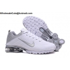 Nike Air Shox Flyknit White Silver Mens Shoes