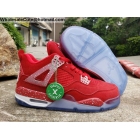 Air Jordan 4 Oklahoma Sooners Red White Mens Shoes