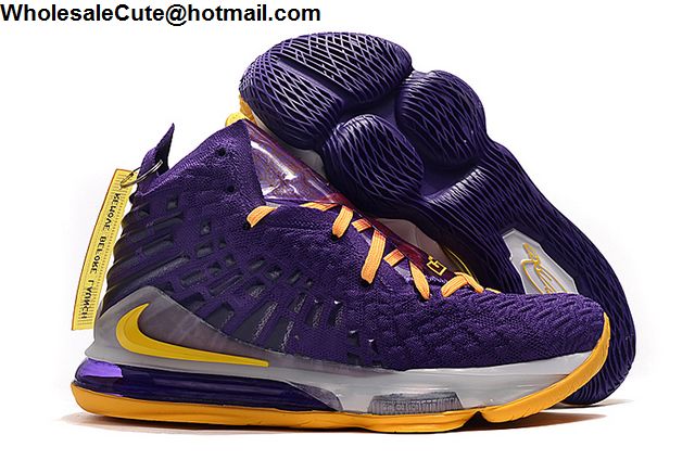 nike lebron 17 yellow and purple