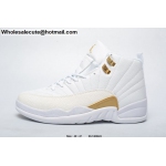 Air Jordan 12 OVO White Gold Mens Basketball Shoes
