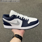 Mens & Womens Air Jordan 1 Low white midnight navy grey
