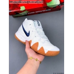 Mens Nike Kyrie 4 White Navy Gum