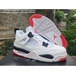 Mens Air Jordan 4 Retro White Midnight Navy Red
