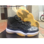 Mens Air Jordan 11 OVO Monogram Pack Black White Gum