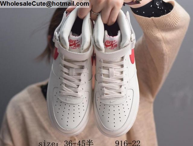 Nike Air Force 1 Mid White Red