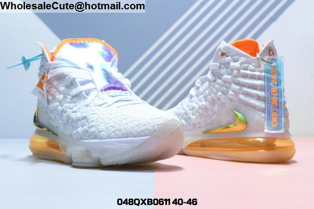 lebron 17 white orange