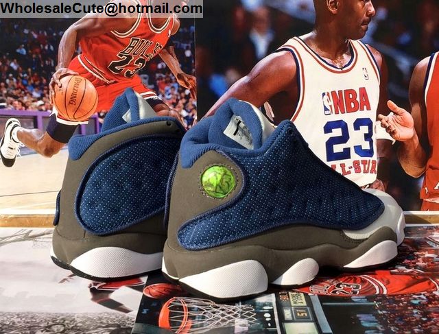 Air Jordan 13 White Blue Grey