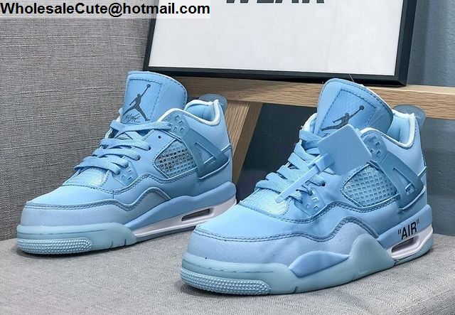 Off White Air Jordan 4 Blue