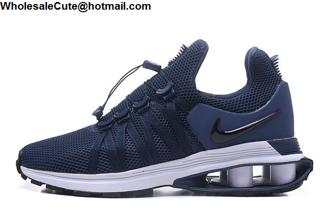 Navy White Nike Shox Gravity