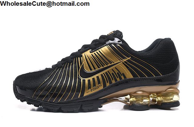 Nike Air Zoom Shox Black Gold Mens Shoes -16050 - Wholesale Sneakers