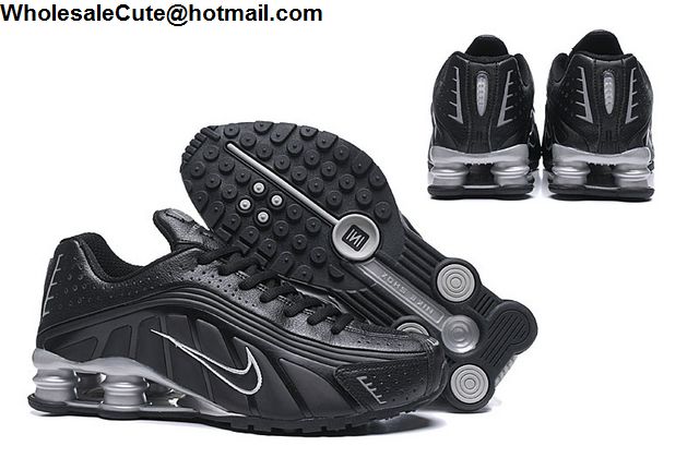 nike shox r4 silver black