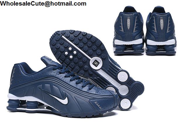 nike shox r4 mens blue