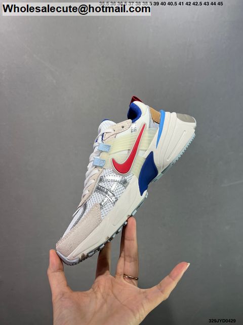nike v2k run metallic silver gym red university blue